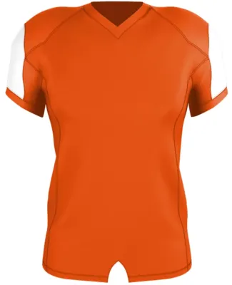 Alleson Athletic 792ZTN Stretch Football Jersey in Orange/ white