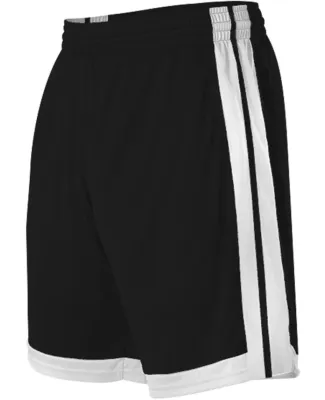 Alleson Athletic 538P Single Ply Basketball Shorts Black/ White