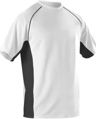 Alleson Athletic 506C1 Crewneck Jersey in White/ black