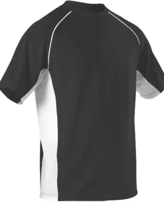 Alleson Athletic 505C1Y Youth Baseball Jersey Crew in Black/ white