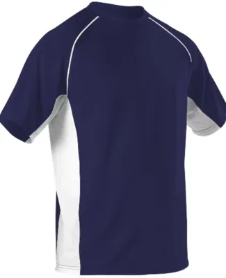 Alleson Athletic 505C1Y Youth Baseball Jersey Crew in Navy/ white