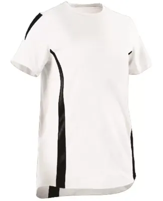 Alleson Athletic 506CAWY Girls' Fast-Pitch Crew Ne in White/ black