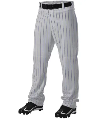 Alleson Athletic 605WPN Pinstripe Baseball Pants Grey/ Royal