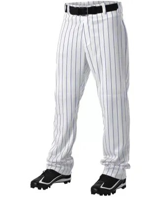 Alleson Athletic 605WPN Pinstripe Baseball Pants White/ Royal