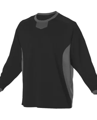 Alleson Athletic 598BBLY Youth Long Sleeve Practic in Black/ charcoal