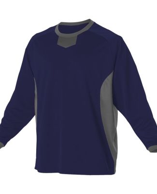 Alleson Athletic 598BBLY Youth Long Sleeve Practic Navy/ Charcoal