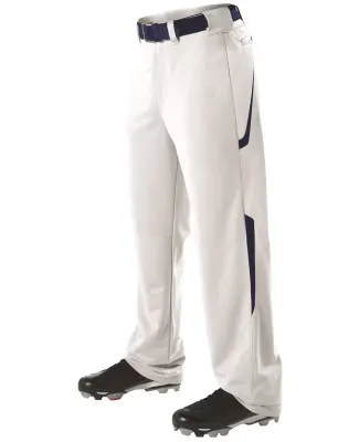 Alleson Athletic 605WL2 Two Color Baseball Pants in White/ navy