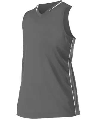 Alleson Athletic 551JW Women's Racerback Fastpitch in Charcoal/ white