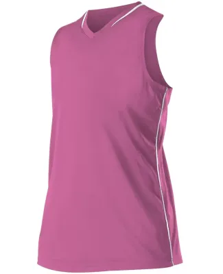 Alleson Athletic 551JW Women's Racerback Fastpitch in Pink/ white