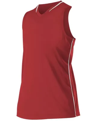 Alleson Athletic 551JW Women's Racerback Fastpitch in Red/ white
