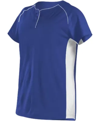 Alleson Athletic 553JW Women's Fastpitch 2 Button  in Royal/ white