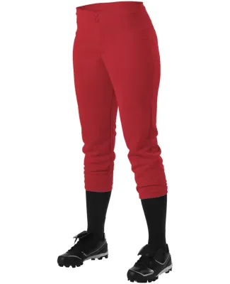Alleson Athletic 605PLW Women's Fastpitch Pants in Red
