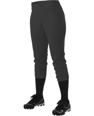 Alleson Athletic 605PLWY Girls' Fastpitch Pants in Black