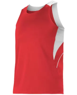 Alleson Athletic R1LFJ Loose Fit Track Tank Red/ White