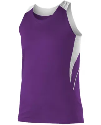 Alleson Athletic R1LFJW Women's Loose Fit Track Ta Purple/ White