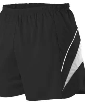 Alleson Athletic R1LFP Loose Fit Track Shorts in Black/ white