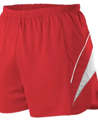 Alleson Athletic R1LFP Loose Fit Track Shorts in Red/ white
