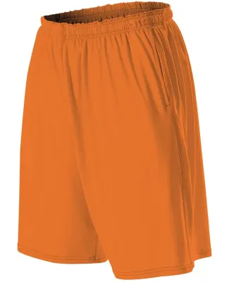 Alleson Athletic 598KPY Youth Heather Tech Shorts in Orange