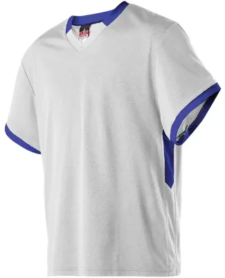 Alleson Athletic LJ101A Lacrosse Jersey in White/ royal