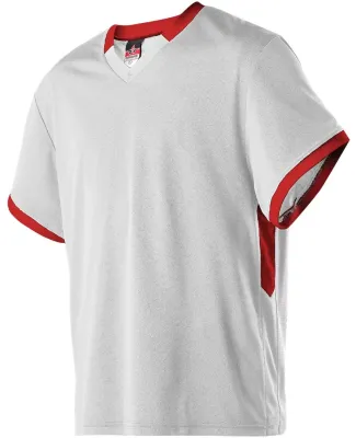 Alleson Athletic LJ101A Lacrosse Jersey in White/ red