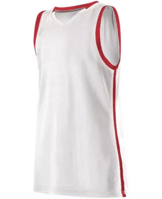 Alleson Athletic LJ101G Girls' Lacrosse Jersey White/ Red