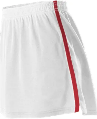 Alleson Athletic LK301W Women's Lacrosse Kilt in White/ red