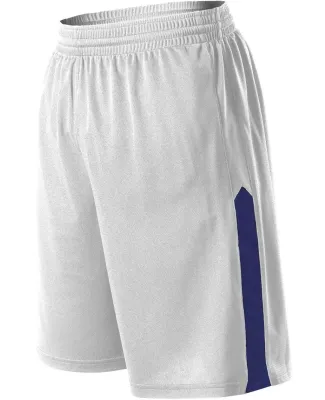 Alleson Athletic LS201A Lacrosse Shorts in White/ navy