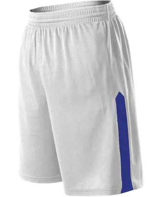 Alleson Athletic LS201A Lacrosse Shorts in White/ royal