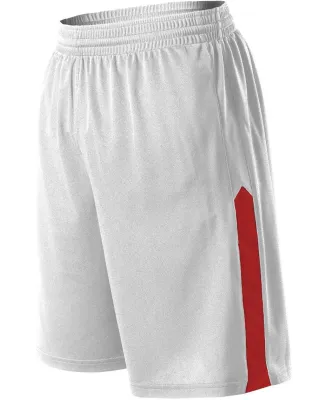 Alleson Athletic LS201A Lacrosse Shorts in White/ red