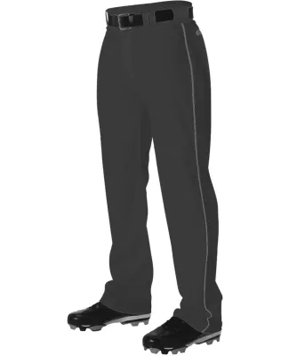 Alleson Athletic PWRPBP Warp Knit Baseball Pants w in Black/ charcoal