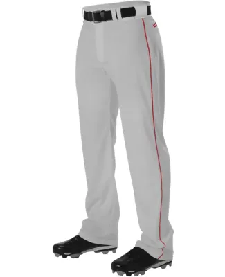Alleson Athletic PWRPBP Warp Knit Baseball Pants w Grey/ Red