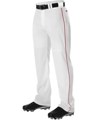 Alleson Athletic PWRPBPY Youth Warp Knit Baseball  in White/ red