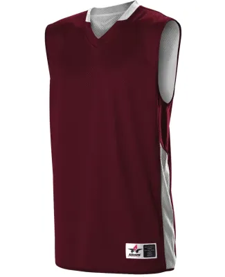 Alleson Athletic 589RSPW Women's Single Ply Revers in Maroon/ white