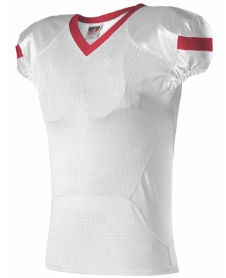 Alleson Athletic 754 Pro Flex Cut Belt Length Foot in White/ red