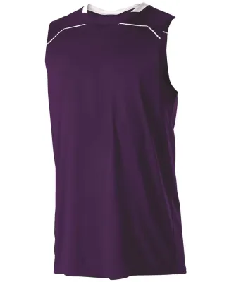 Alleson Athletic 537J Basketball Jersey in Purple/ white