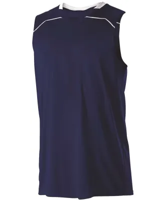 Alleson Athletic 537JY Youth Basketball Jersey in Navy/ white