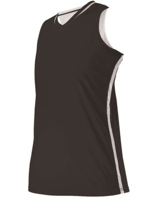 Alleson Athletic 531RWY Girls' Reversible Basketba Black/ White