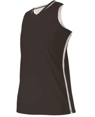Alleson Athletic 531RWY Girls' Reversible Basketba in Black/ white