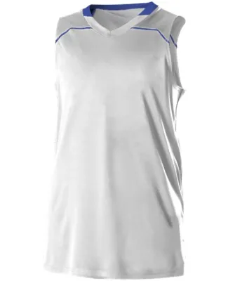 Alleson Athletic A00128 Women's Basketball Jersey in White/ royal