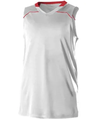 Alleson Athletic A00128 Women's Basketball Jersey in White/ red