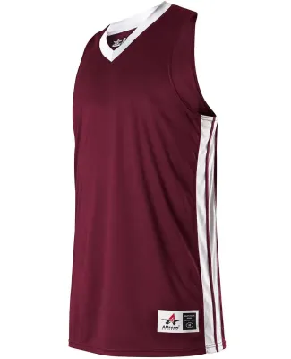 Alleson Athletic 538JW Women's Single Ply Basketba Maroon/ White