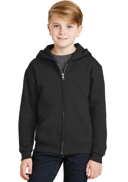 993B Jerzees Youth 8 oz. NuBlend® 50/50 Full-Zip  in Black