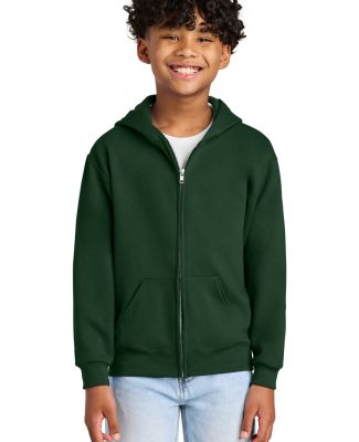 993B Jerzees Youth 8 oz. NuBlend® 50/50 Full-Zip  in Forest green