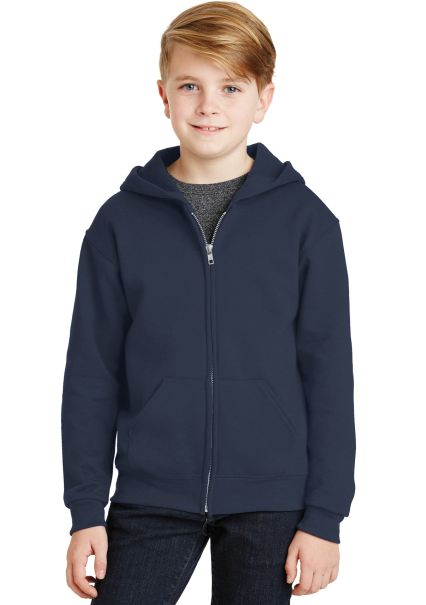 993B Jerzees Youth 8 oz. NuBlend® 50/50 Full-Zip  in J. navy