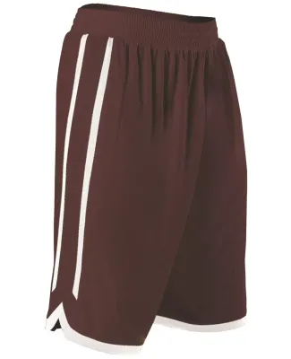 Alleson Athletic 588P Reversible Basketball Shorts Maroon/ White