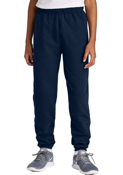 Jerzees 973B Youth 8 oz. NuBlend 50/50 Sweatpants in J. navy