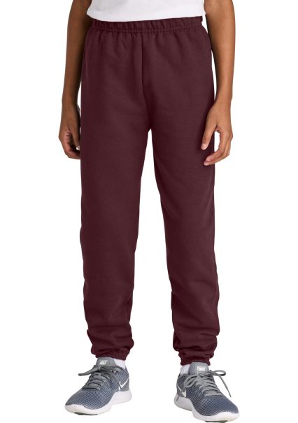 Jerzees 973B Youth 8 oz. NuBlend 50/50 Sweatpants in Maroon