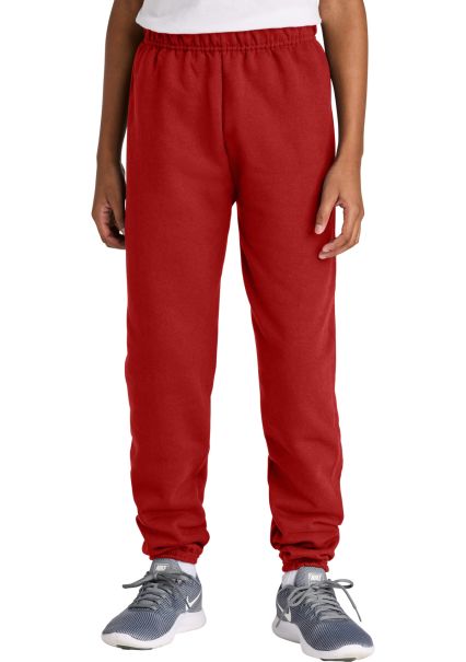 Jerzees 973B Youth 8 oz. NuBlend 50/50 Sweatpants in True red