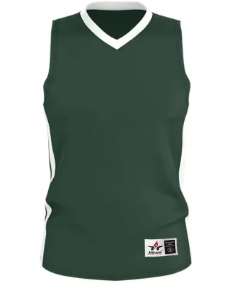 Alleson Athletic 538J Single Ply Basketball Jersey Forest/ White