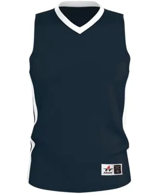 Alleson Athletic 538J Single Ply Basketball Jersey Navy/ White